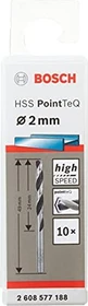 Bosch Professional HSS PointTeQ Spiralbohrer, 2x24x49mm, 10 Stück