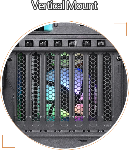 Thermaltake V350 TG ARGB Air, schwarz, Glasfenster