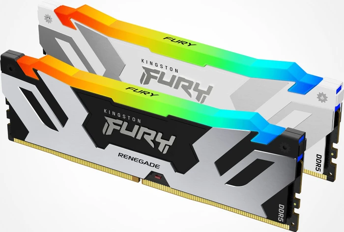 Kingston FURY Renegade RGB weiß/silber UDIMM 32GB Kit, DDR5-6400, CL32-39-39, 1RX8