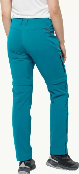 Jack Wolfskin Glastal Zip Away Zip-Off Hose lang tile blue (Damen)