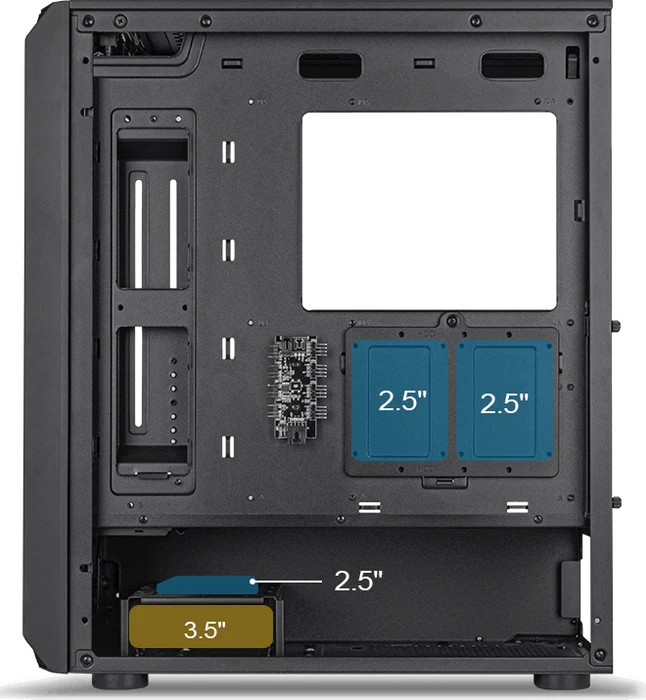 SilverStone Fara 511Z, schwarz, Glasfenster