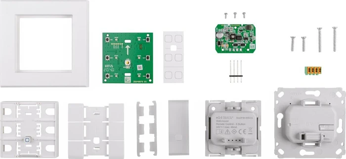 eQ-3 Homematic IP Wandtaster 6-fach weiß, Bausatz