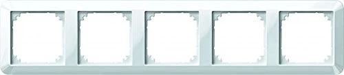 Merten System M 1-M Rahmen 5fach Thermoplast brillant, polarweiß