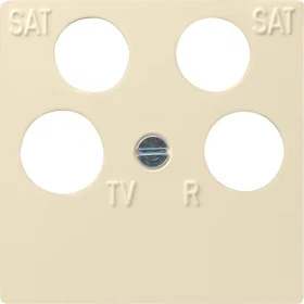 Gira System 55 Zentralplatte 4fach Antennensteckdose, cremeweiß
