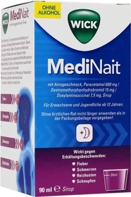 Wick MediNait Erkältungssirup mit Anisgeschmack, 90ml