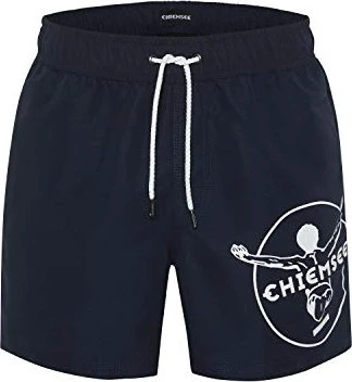 Chiemsee Label-Symbol und Taschen Badeshorts total eclipse (Herren)