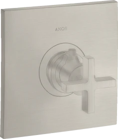 Hansgrohe Axor Citterio Thermostat HighFlow Unterputz mit Kreuzgriff edelstahloptik
