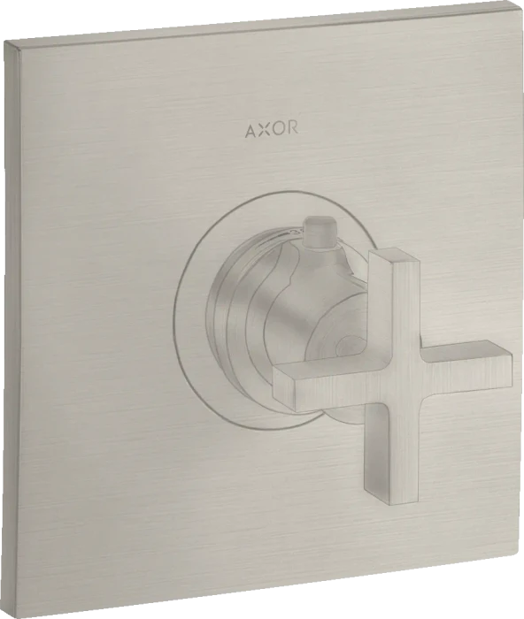 Hansgrohe Axor Citterio Thermostat HighFlow Unterputz mit Kreuzgriff edelstahloptik