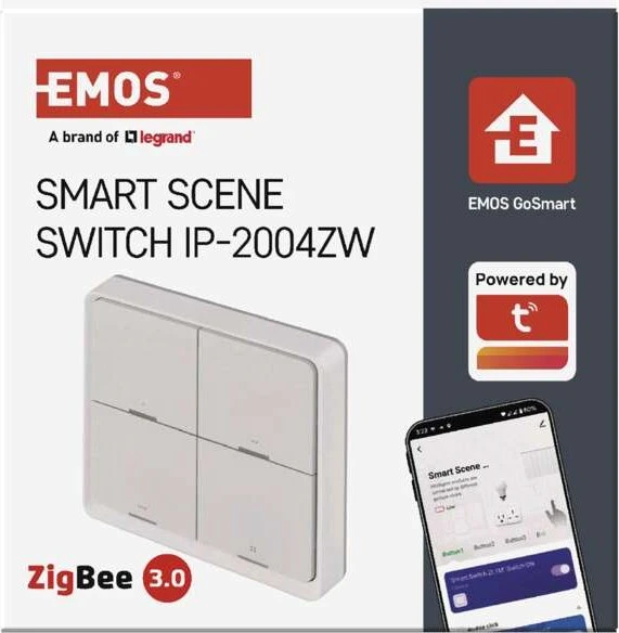 Emos GoSmart Portabler Szenenschalter 4-fach, weiß