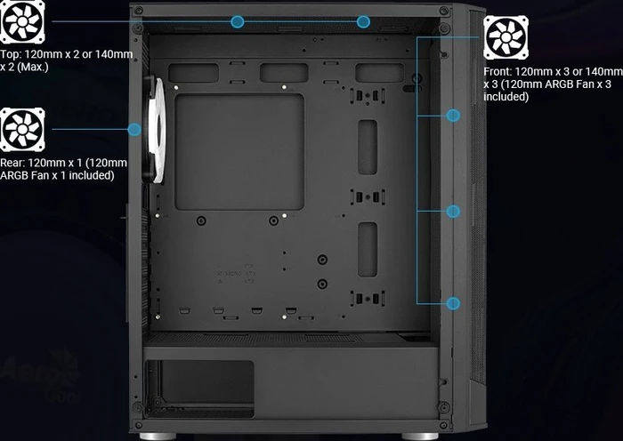AeroCool Prism ARGB, Glasfenster