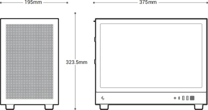DeepCool CH160 Plus WH, weiß, Glasfenster