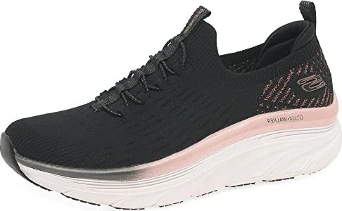 Skechers Relaxed Fit D'Lux Walker - Let it Glow schwarz/rose gold (Damen)