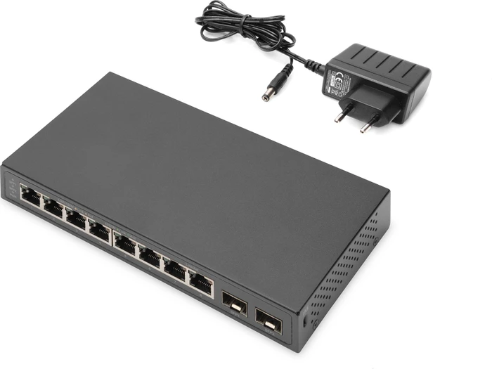 Digitus DN-800 Desktop Gigabit Switch, 8x RJ-45, 2x SFP