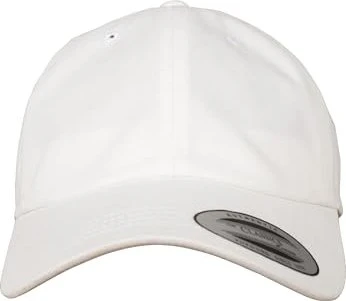 Flexfit YP Classics Peached Cotton Twill Dad Kappe weiß