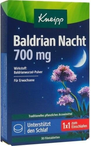 Kneipp Baldrian Nacht 700mg Filmtabletten, 30 Stück