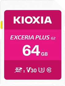 KIOXIA EXCERIA PLUS G2 R100/W65 64GB, UHS-I U3, Class 10