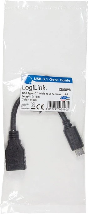 LogiLink CU0098, USB-C 3.0 [Stecker] auf USB-A 3.0 [Buchse]