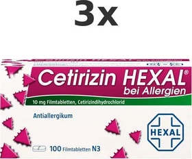 Hexal Cetirizin bei Allergien 10mg Filmtabletten, 100 Stück