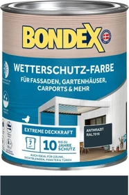Bondex Wetterschutz-Farbe deckend außen anthrazit (RAL7016), 750ml