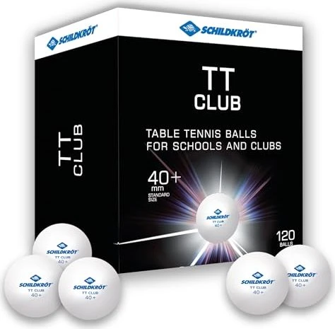 Donic Schildkröt 2-TT Club Poly 40+ Tischtennisbälle, 120 Stück