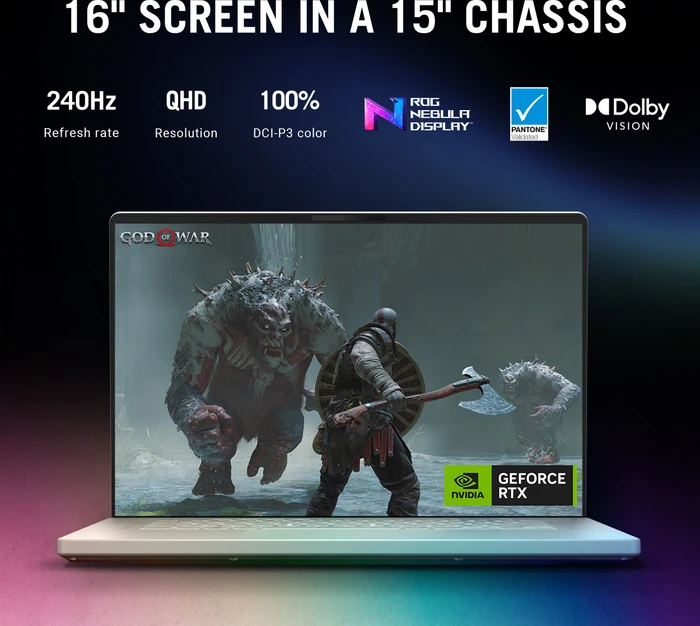 ASUS ROG Zephyrus G16 (2023) GU603VV-N4007W, Eclipse Gray, Core i9-13900H, 16GB RAM, 1TB SSD, GeForce RTX 4060, DE