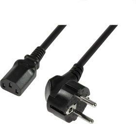 LogiLink Netzkabel, Schuko auf C13 Stecker, schwarz, 1.8m
