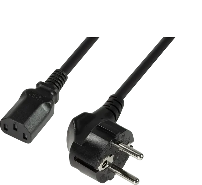 LogiLink Netzkabel, Schuko auf C13 Stecker, schwarz, 1.8m