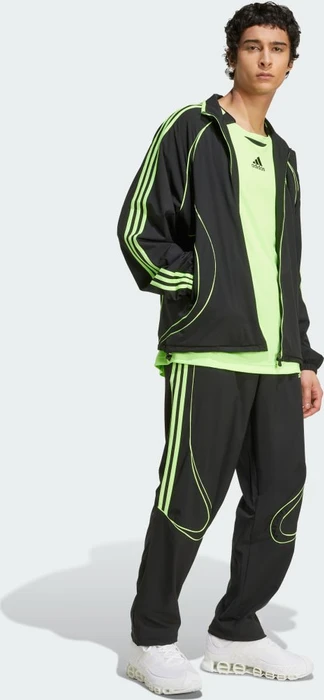 adidas Teamgeist Adicolor Trainingshose lang black/signal green (Herren)