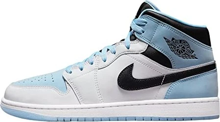 Nike Air Jordan 1 Mid SE white/black/ice blue (Herren)