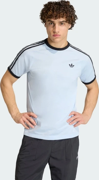 adidas 3-Streifen T-Shirt kurzarm crystal sky (Herren)