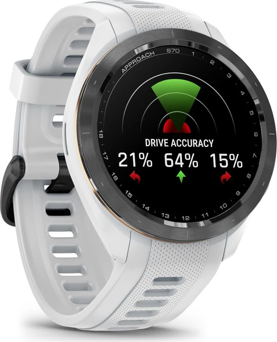 Garmin Approach S70 42mm GPS-Golfuhr black ceramic/white