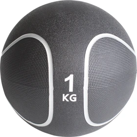 Gorilla Sports 1kg Medizinball schwarz