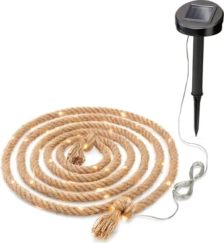 esotec Juteseil Solar Gartenleuchte