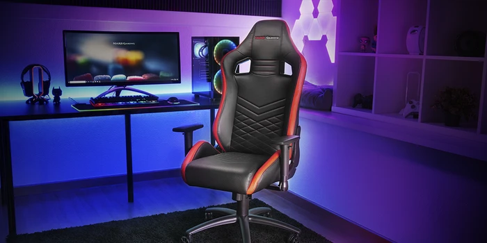 Mars Gaming MGCXNEO Premium Gamingstuhl, schwarz/rot