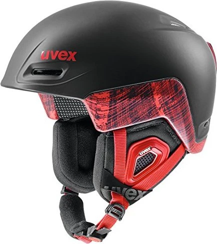UVEX Jimm Octo+ Helm schwarz/rot matt