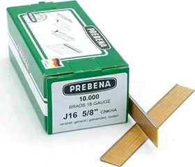 Prebena Typ J Stauchkopf Tacker-Nägel verzinkt geharzt, 16x1.25mm, 10000 Stück