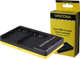 Patona Dual Schnell-Ladegerät f. Nikon EN-EL3e inkl. Micro-USB Kabel