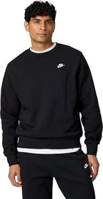 Nike Club Fleece Crew Sweatshirt schwarz/weiß (Herren)
