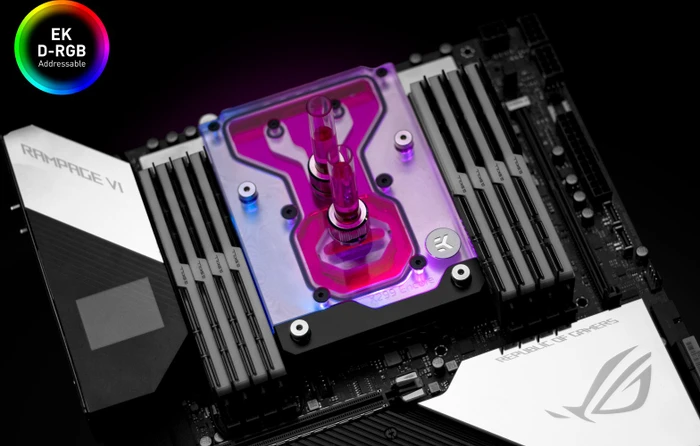 EK Water Blocks Quantum Line EK-Quantum Momentum ROG Rampage VI Encore D-RGB Monoblock, Nickel, Acryl