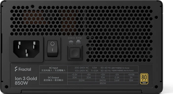 Fractal Design Ion 3 Gold 850W, ATX 3.1