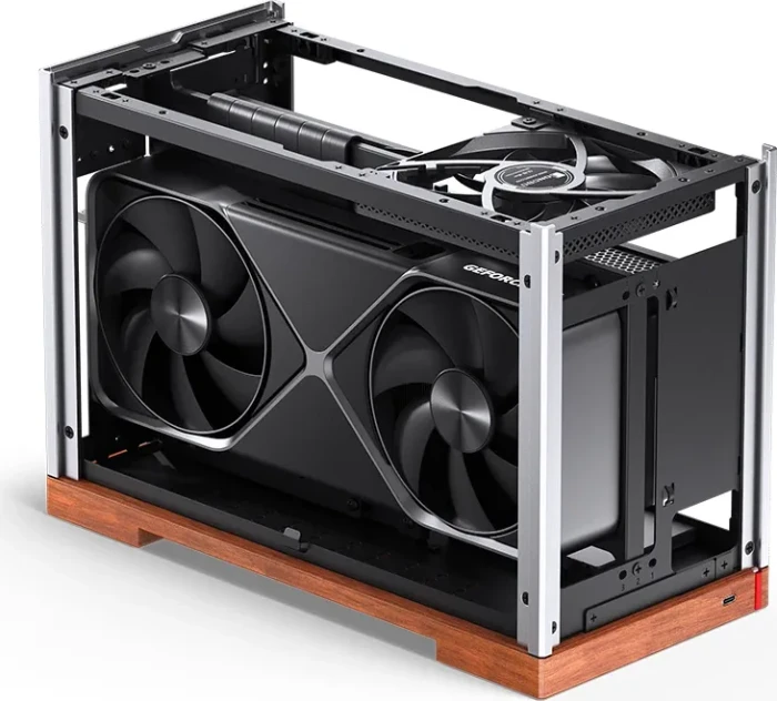Jonsbo T9 Black, silber/braun, PCIe 5.0 Edition, Mini-ITX