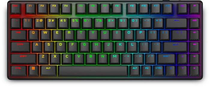 Dell Alienware Pro Wireless Gaming Keyboard, Dark Side of the Moon, 75%, LEDs RGB, hot-swap, Alienware Linear RED, USB/Bluetooth, US