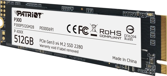 Patriot P300 512GB, M.2 2280 / M-Key / PCIe 3.0 x4