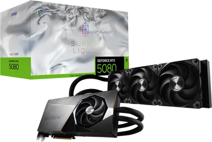MSI GeForce RTX 5080 16G Suprim Liquid SOC, G5080-16SLS, 16GB GDDR7, HDMI, 3x DP
