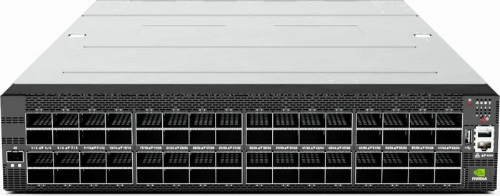 NVIDIA SN5000 Spectrum-4 SN5600 Rackmount 800G Managed Switch, 64x OSFP, 1x SFP28, C2P Airflow