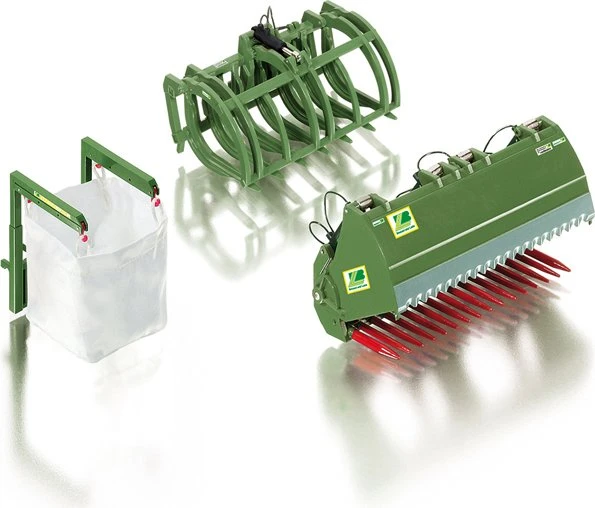 Wiking Die-Cast Frontlader Werkzeuge Set B Bressel+Lade grün