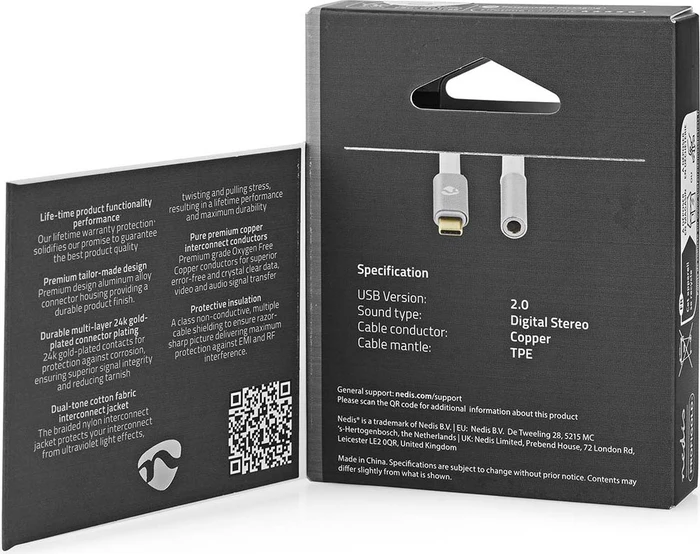 Nedis USB-C auf 3.5mm-Klinke Audio Adapter