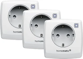 eQ-3 Homematic IP HmIP-PSM-2 Schalt-Mess-Steckdose, Smart-Steckdose, 3er-Pack