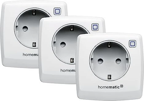 eQ-3 Homematic IP HmIP-PSM-2 Schalt-Mess-Steckdose, Smart-Steckdose, 3er-Pack