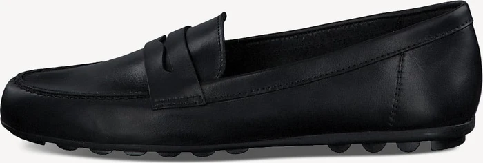 Tamaris Ledermoccassin schwarz (Damen)